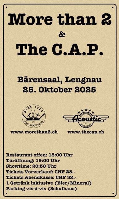 More than 2 & The C.A.P.